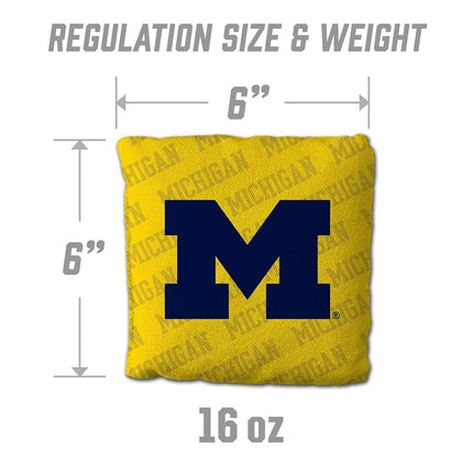 YouTheFan NCAA Michigan Wolverines Cornhole Bags - 4PK - Yellow