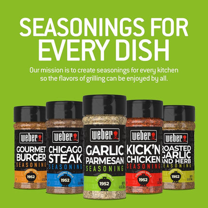 Weber Garlic Parmesan Seasoning, 4.3 Ounce Shaker