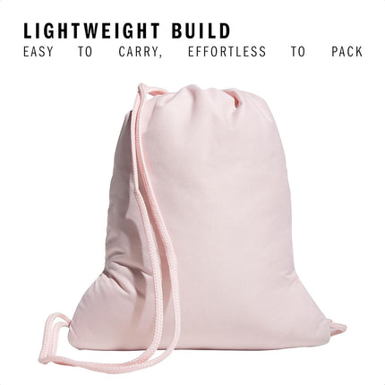 adidas Alliance Ii Sackpack, Sandy Pink/White, One Size, Alliance Sackpack, Drawstring Backpack, Lightweight Small Gym Bag for Women, Soccer Backpack