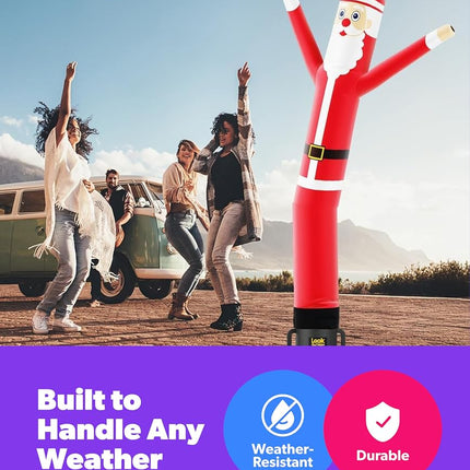 LookOurWay Santa Claus 6-Feet Tall Air Dancers Inflatable Tube Complete Set with 1/4 HP Sky Dancer Blower, 6-Feet, Red