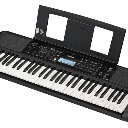 Clavier portable Yamaha PSR-E383 61 touches sensibles pour débutants avec pupitre, adaptateur secteur