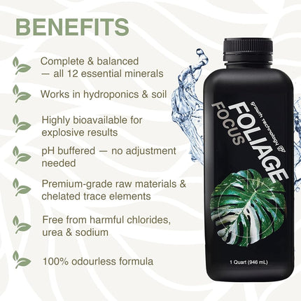 Growth Technology 1L Concentrated Liquid Foliage Focus for Non Flowering Plants