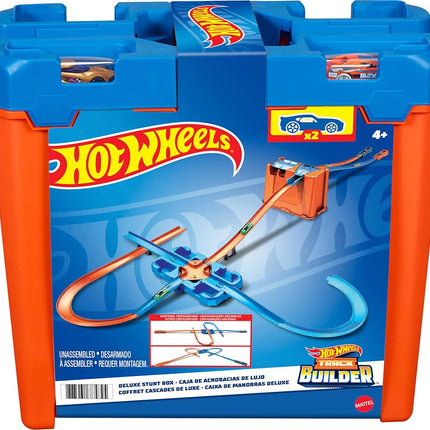 Hot Wheels Track Builder Deluxe Stunt Box & 1:64 Scale Toy Car