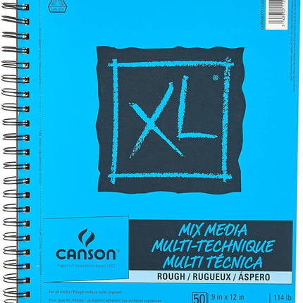 Canson XL Series Rough Mix Media, Paper, Blue, 9" 