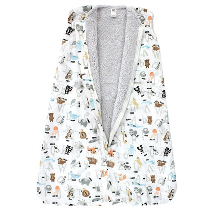 Hudson Baby Unisexo Bebé Mink con Sherpa Interior Saco de Dormir, Saco, Manta, Animales del Alfabeto, 18-24 Meses