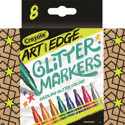 Crayola Art with Edge Marcadores con brillantina, 8 unidades