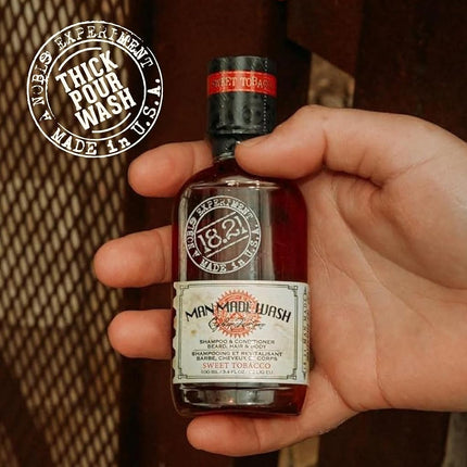 18.21 Man Made Wash - Sweet Tobacco for Men - 32 oz. 3-In-1 Shampoo, Conditioner and Body Wash