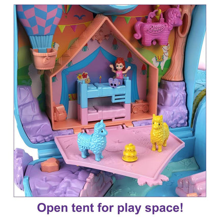 Polly Pocket Pajama Party Playset, 25 Toy Surprises, Pop and Swap Toy Accessories, 2 Dolls, Toys for Ages 4 and Up, One Playset, HHX74
