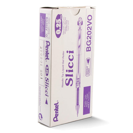 Pentel Arts Slicci 0.25 mm Extra Fine Gel Pen, Vio