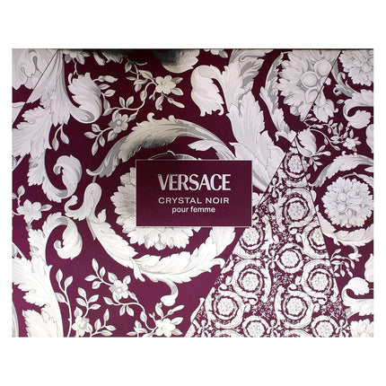 Versace Crystal Noir by Versace for Women - 3 Pc Gift Set EDP Spray, Body Lotion, Bath and Shower Gel (1.7 oz each)