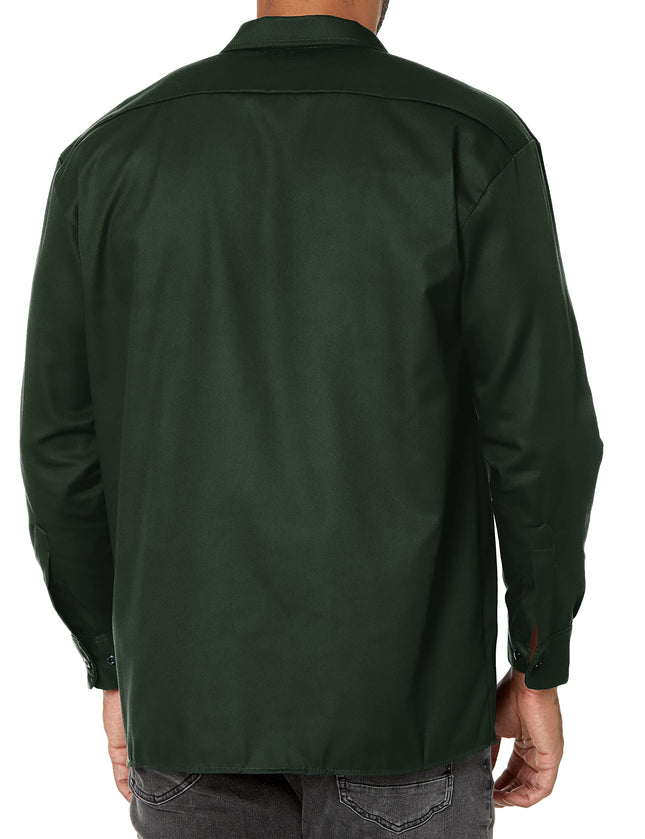 Dickies Men's Long Sleeve Work Shirt Trousers, Hunter Green, XL UK