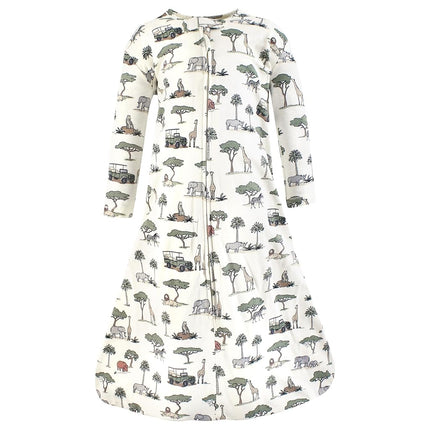 Hudson Baby Unisex Baby Long Sleeve Cotton Jersey Sleeping Bag, Sack, Blanket, Going on Safari, 18-24 Months