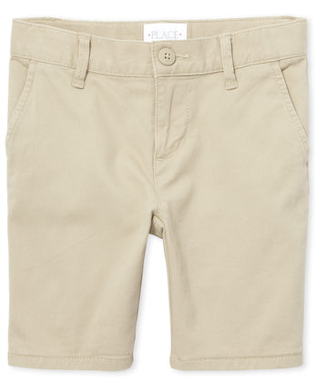 The Children's Place Girls' Chino Shorts, Sandy Si