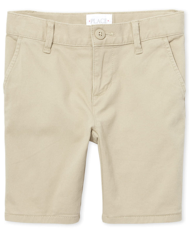 The Children's Place Girls' Chino Shorts, Sandy Si
