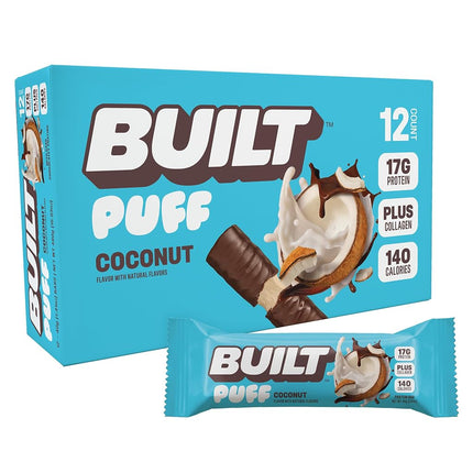 Built Bar 12 Pack High Protein and Energy Bars- Lo