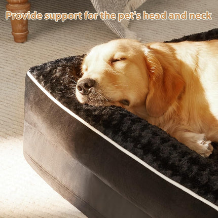 BFPETHOME Orthopedic Dog Bed for Large Dogs - Waterproof Sofa with Removable Washable Cover, Nonskid Bottom, and Waterproof Lining