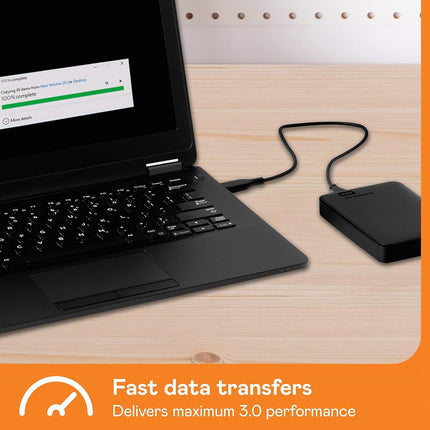 Disco duro externo portátil WD Elements de 1 TB, interfaz USB 3.0, almacenamiento externo portátil, Plug-and-Play, USB 3.2 Gen 1 de supervelocidad, formateado para PC y Mac, negro