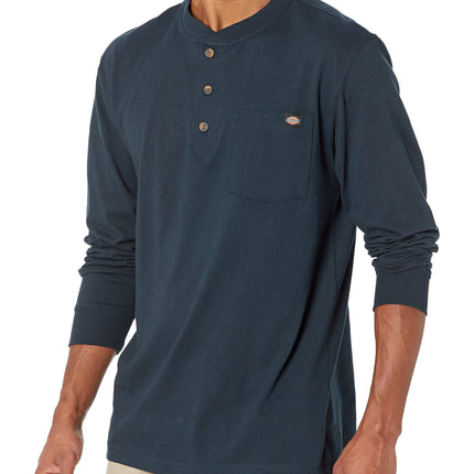 Henley de manga larga Dickies Big-Tall de hombre, grueso, azul marino oscuro, Large Tall