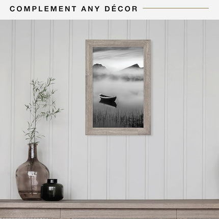 MCS Museum Poster Frame 11x17 Barnwood, Vertical & Horizontal Wall Hanging Large Picture Frame for Photos, Posters & Art Prints (1-Pack)