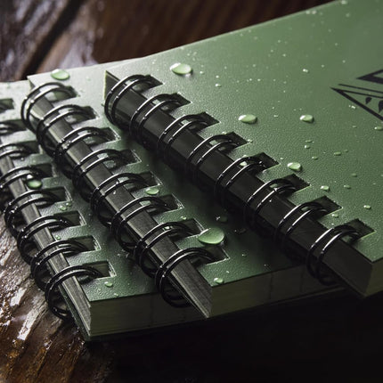 Rite in the Rain Green Tactical Pocket Notebook 3" x 5" pack of 3