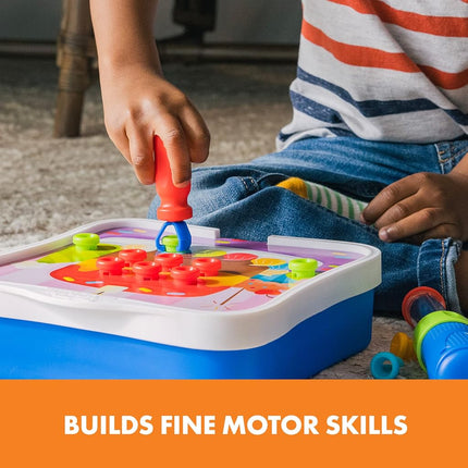 Educational Insights Design & Drill Riveting Workshop, 54 Pieces with Electric Toy Drill, STEM Toy, Boys & Girls Ages 3+