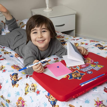 Paw Patrol Kids Lap Desk with Storage - Folding Lid and Collapsible Design - Portable for Travel or use in Bed at Home - Great for Writing, Reading or Other School Activities