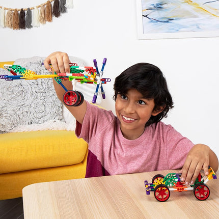 K'NEX Basic Fun Custom Cruisers Building Set – 30 Model STEM Construction Kit with 105 Pieces & Storage Bag – Creative Toy for Kids Aged 7+