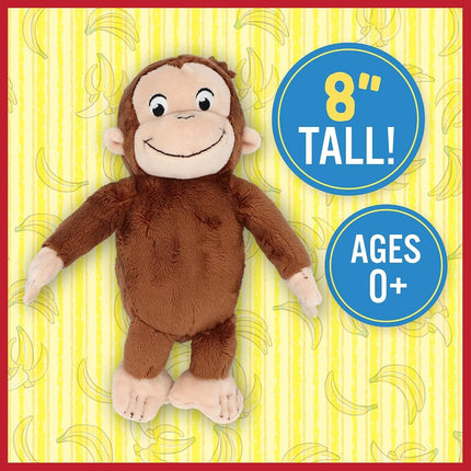 Plush Toys for Kids, Preferred by Curious George Jumpsuit, Soft Plush Toys for Babies, Toddlers, Girls, 8 Inch