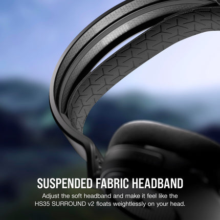Casque Gaming Filaire Multiplateforme Corsair HS35 Surround v2 – Dolby 7.1 – Microphone Flexible Omnidirectionnel – Connexion Universelle 3,5 mm – PC, Mac, PS5, PS4, Xbox, Nintendo Switch, Mobile – Carbone