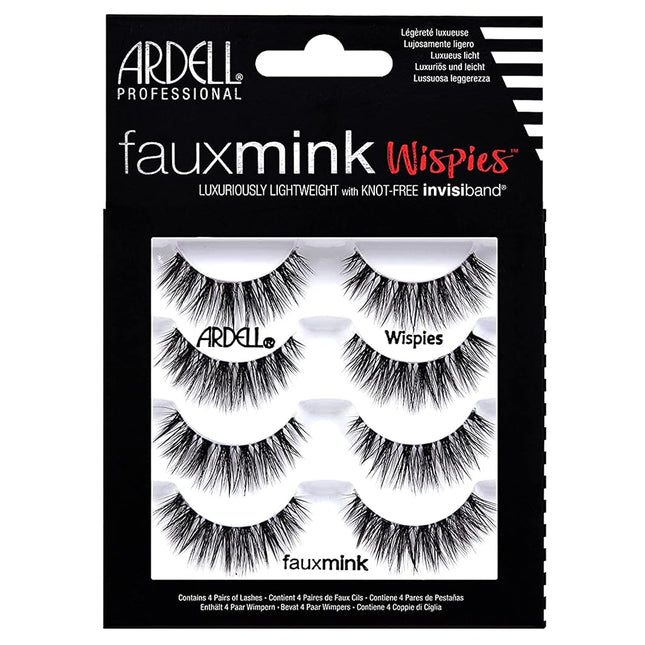 Ardell Ardell Faux Mink Wispies False Lashes, Pack of 4,