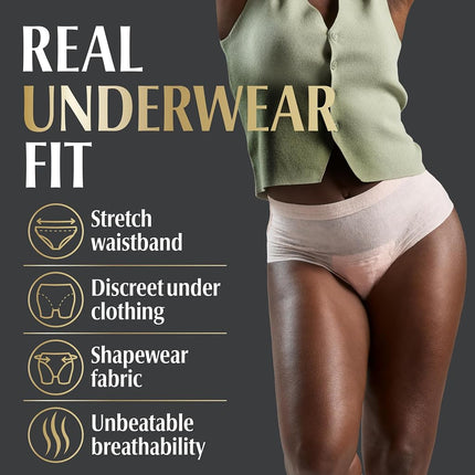 Depend Silhouette Adult Incontinence & Postpartum Bladder Leak Underwear for Women, Maximum Absorbency, Small, Pink, 16 Count, Packaging May Vary