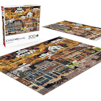 Buffalo Games - Charles Wysocki - Hawk River Hallow - 500 Piece Jigsaw Puzzle Colorful Puzzle for Adults – Precision-Cut Pieces, Beautiful Artwork, and Hours of Relaxing Fun