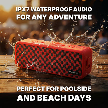 Enceinte Bluetooth portable Rockville Faze – Liaison sans fil TWS, batterie 36 heures
