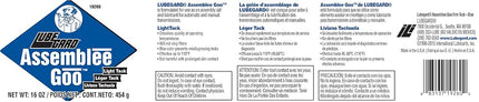 Lubegard 19260 Assemblee Goo, Blue, Light Tack Lubricant, 16 oz.