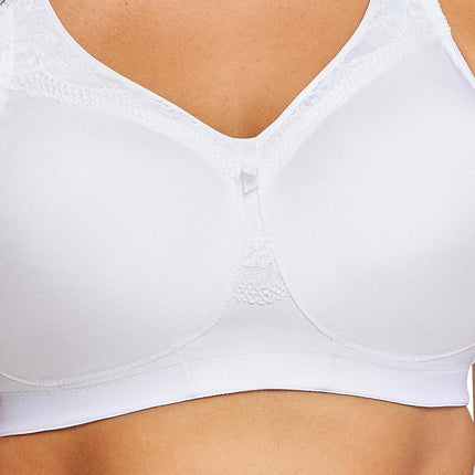 Glamorise MagicLift Seamless Firm Support Wirefree Bra 1007 (Women's & Women's Plus) White