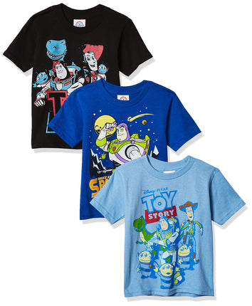 Disney Boys 2-7 Toy Story 3 Pack Tee, Multi, 3T