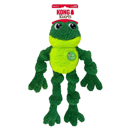 KONG Knots Frog Plush Rope Dog Toy with Squeaker, Large/X-Large Dogs