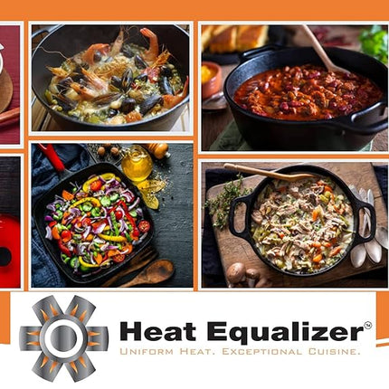 Heat Equalizer-9.25 inch Cast Iron Heat Diffuser Plate for Gas & Electric Stoves | Even Heat Distribution & Simmer Plate-even cooking-Durable Heat Tamer for Burners & Cooktops