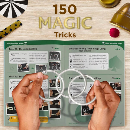 Thames & Kosmos Magic: Gold Edition, Kit to Learn 150 Magic Tricks, Contains 42 Magic Props, Magic Set for Adults and Kids, Age 8+