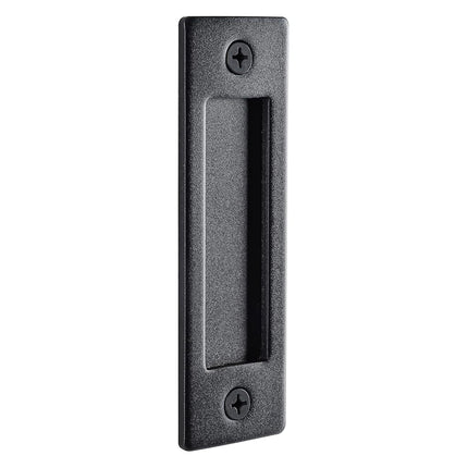 Wright Products Sliding Flush Barn Door Handle Set, Matte Black, 1 Pack - Mounting Hardware Included