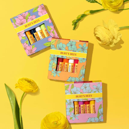 Burt's Bees Lip Balm Gift Set, Pomegranate, Coconut & Pear, Watermelon, Sweet Mandarin, Just Picked, 4x4.25g