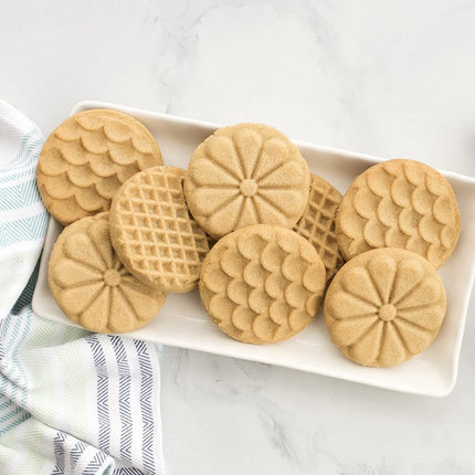 Nordic Ware All Season Cookie Stamps (Set of 3), Sturdy Cast Aluminium Cookie Stamp Set, Cookie Press Set Made in the USA, Sturdy and Durable Biscuit Maker Press Set, Silver