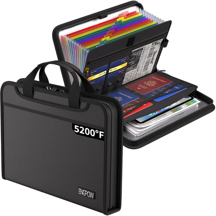 ENGPOW Accordion File Organizer, Fireproof 5200°F 