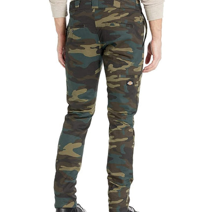 Dickies Men's Skinny Straight-Fit Work Pant, Hunter Green Camo V1, X-Large