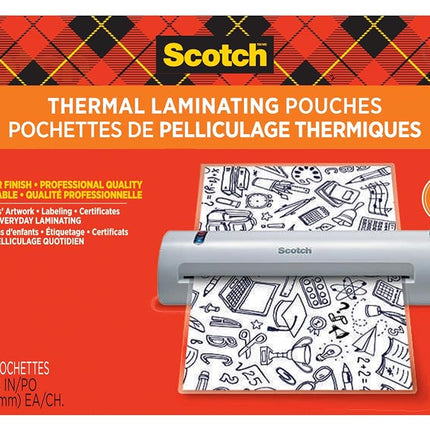 Scotch Thermal Laminating Pouches, 11.45 x 17.48-Inches, 25-Pouches (TP3856-25)