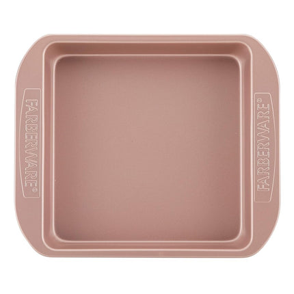 Molde para horno antiadherente Farberware/Molde antiadherente para pasteles, cuadrado - 22,86 cm, rojo