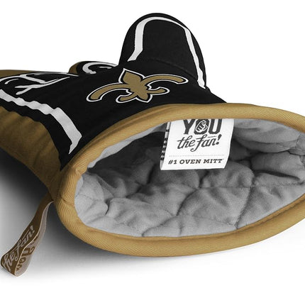 YouTheFan NFL New Orleans Saints #1 Oven Mitt - Black, Gold - 100% Cotton