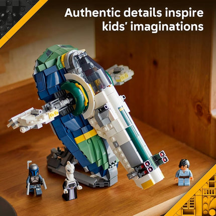LEGO® Star Wars: Attack of the Clones™ Jango Fett’s Starship 75433 Building Toy for Boys, Girls and Any Fans, Buildable Vehicle, Bounty Hunter Characters, Fantasy Decor, Toy Idea for Kids