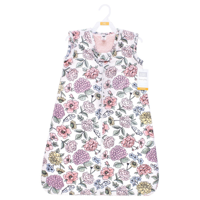 Saco de dormir de felpa de piel sintética unisex para bebé Hudson Baby, manta ponible, Vintage Blossom, 0-6 meses