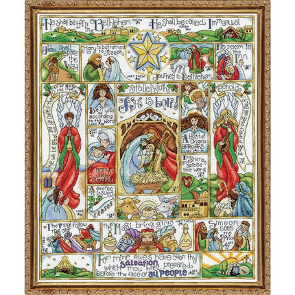 Design Works Nativity Story, Cotton, Multi-Colour,
